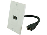 1-Port HDMI Wall Plate With Cable AllCables4U