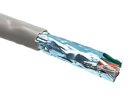 Gray Color Cat5e 350MHZ STP Solid Bulk Ethernet Cable AllCables4U