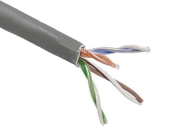 Gray Color Cat5e 350MHZ Plenum UTP Solid Bulk Ethernet Cable AllCables4U