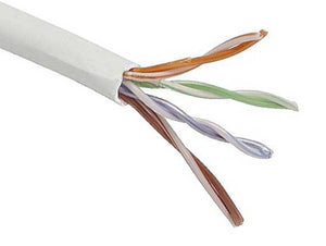 White Color Cat5e 350MHZ Plenum UTP Solid Bulk Ethernet Cable AllCables4U