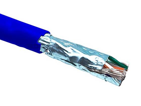 Blue Color Cat5e 350MHZ STP Solid Bulk Ethernet Cable AllCables4U