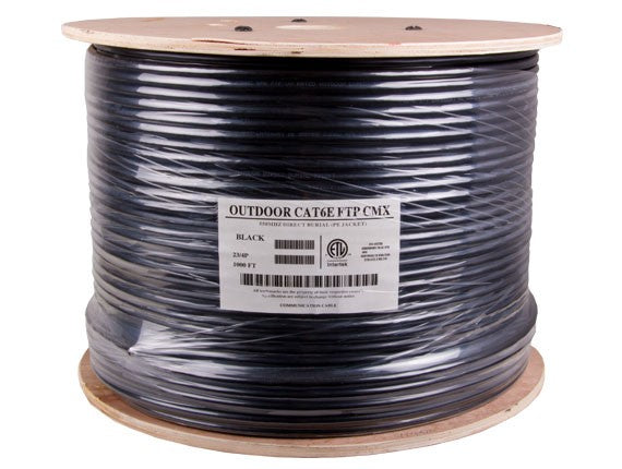 Cat6e 550MHZ STP Solid Direct Burial Outdoor Bulk Ethernet Cable AllCables4U