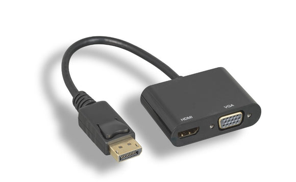 DisplayPort to HDMI / VGA Passive Adapter with Latch AllCables4U