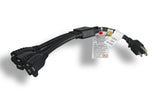14AWG NEMA 5-15P to NEMA 5-15R ╳ 3 Splitter Power Cord AllCables4U