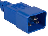 Blue Color 12AWG IEC-60320-C20 to IEC-60320-C19 Universal Jumper Power Cord AllCables4U