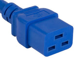 Blue Color 12AWG IEC-60320-C20 to IEC-60320-C19 Universal Jumper Power Cord AllCables4U