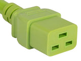 Green Color 12AWG IEC-60320-C20 to IEC-60320-C19 Universal Jumper Power Cord AllCables4U