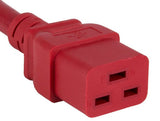 Red Color 12AWG IEC-60320-C20 to IEC-60320-C19 Universal Jumper Power Cord AllCables4U