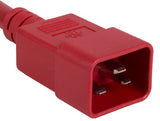 Red Color 12AWG IEC-60320-C20 to IEC-60320-C19 Universal Jumper Power Cord AllCables4U