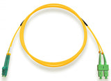 Duplex Single-Mode LC/APC To SC/APC 9 /125 Fiber Optic Cable AllCables4U