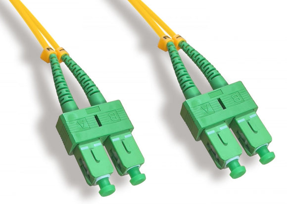 Duplex Single-Mode SC/APC To SC/APC 9 /125 Fiber Optic Cable AllCables4U