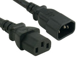 Black Color 14AWG IEC-60320-C14 to IEC-60320-C13 Universal Jumper Power Cord AllCables4U