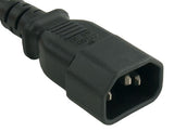 Black Color 14AWG IEC-60320-C14 to IEC-60320-C13 Universal Jumper Power Cord AllCables4U