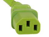 Green Color 14AWG IEC-60320-C14 to IEC-60320-C13 Universal Jumper Power Cord AllCables4U