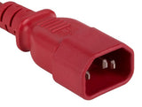 Red Color 14AWG IEC-60320-C14 to IEC-60320-C13 Universal Jumper Power Cord AllCables4U