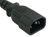 Black Color 14AWG IEC-60320-C14 to IEC-60320-C19 Universal Jumper Power Cord AllCables4U