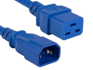 Blue Color 14AWG IEC-60320-C14 to IEC-60320-C19 Universal Jumper Power Cord AllCables4U