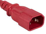 Red Color 14AWG IEC-60320-C14 to IEC-60320-C19 Universal Jumper Power Cord AllCables4U