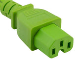 Green Color 14AWG IEC-60320-C15 to IEC-60320-C14 Universal Jumper Power Cord AllCables4U