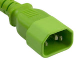 Green Color 14AWG IEC-60320-C15 to IEC-60320-C14 Universal Jumper Power Cord AllCables4U