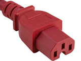 Red Color 14AWG IEC-60320-C15 to IEC-60320-C14 Universal Jumper Power Cord AllCables4U