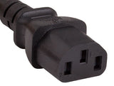 Black Color 14AWG IEC-60320-C20 to IEC-60320-C13 Universal Jumper Power Cord AllCables4U