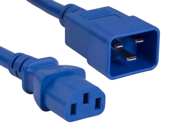 Blue Color 14AWG IEC-60320-C20 to IEC-60320-C13 Universal Jumper Power Cord AllCables4U