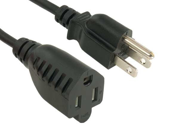 16AWG NEMA 5-15P to NEMA 5-15R Extension Power Cord AllCables4U
