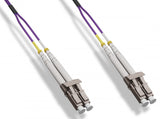 OM4 Standard LC/LC 10G Violet Duplex Multi-Mode Fiber Cable AllCables4U