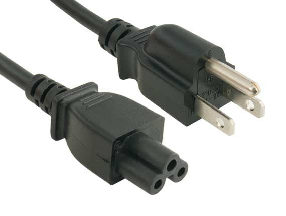 18AWG NEMA 5-15P to IEC-60320-C5 Notebook Power Cord AllCables4U