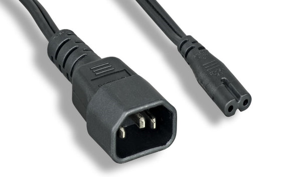18AWG IEC-60320-C14 to IEC-60320-C7 Notebook Power Cord AllCables4U