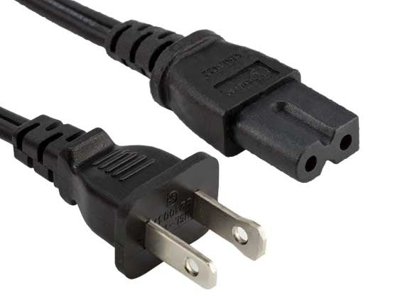 18AWG NEMA1-15P to IEC-60320-C7 Polarized Notebook Power Cord AllCables4U