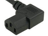 18AWG NEMA 5-15P to IEC-60320-C13 Right Angle Universal Jumper Power Cord AllCables4U
