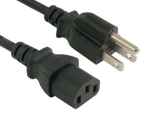 Black Color 18AWG NEMA 5-15P to IEC-60320-C13 Universal Jumper Power Cord AllCables4U