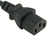 Black Color 18AWG NEMA 5-15P to IEC-60320-C13 Universal Jumper Power Cord AllCables4U