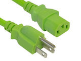 Green Color 18AWG NEMA 5-15P to IEC-60320-C13 Universal Jumper Power Cord AllCables4U