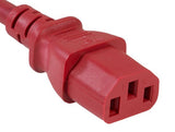 Red Color 18AWG NEMA 5-15P to IEC-60320-C13 Universal Jumper Power Cord AllCables4U