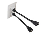 2-Port HDMI Wall Plate With Cable AllCables4U