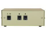 2-WAY RJ11 Female Manual Data Switch box AllCables4U