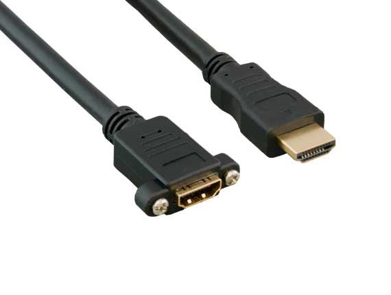 28AWG Panel Mount Type HDMI Extension Cable With Ethernet AllCables4U