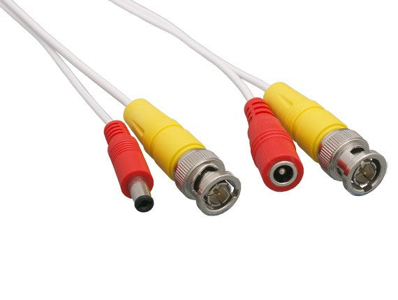 White Color 28AWG Video & Power Security Camera Siamese Cable AllCables4U