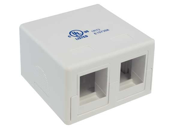 2-Port RJ45 Surface Mount Box AllCables4U