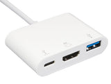 USB 3.1 Type C Male to USB 3.0/HDMI/Type C Charging Adapter AllCables4U