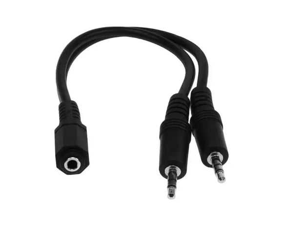 3.5mm Stereo Female to 2  3.5mm Stereo Male Audio Cable AllCables4U