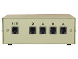 4-Way RJ11 Female Manual Data Switch Box AllCables4U