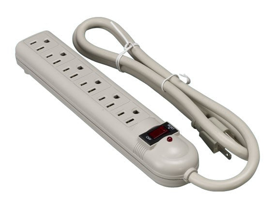 6-Outlet Power Strip With Surge Suppressor AllCables4U