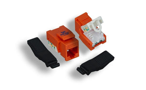 Orange Color Cat6 Tool-Less Keystone Jack AllCables4U