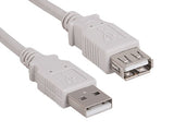 Beige Color USB 2.0 A Male to A Female Extension Cable AllCables4U