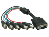 Standard VGA HD15 Male to 5 ╳ BNC Female Monitor Cable AllCables4U