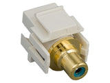 Blue Center RCA Female to Female Recessed Keystone Jack AllCables4U